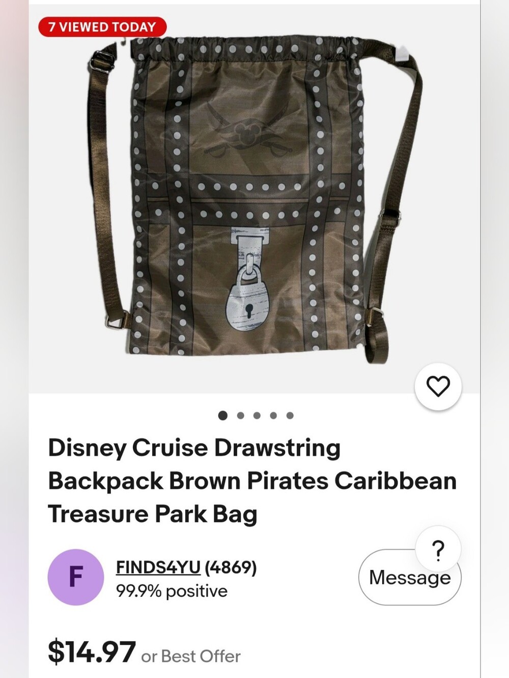 Disney Cruise Line Backpack LN - Picture 2 of 10